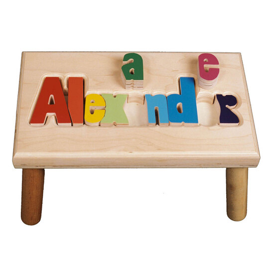 Maple Alexander Puzzle Step Stool